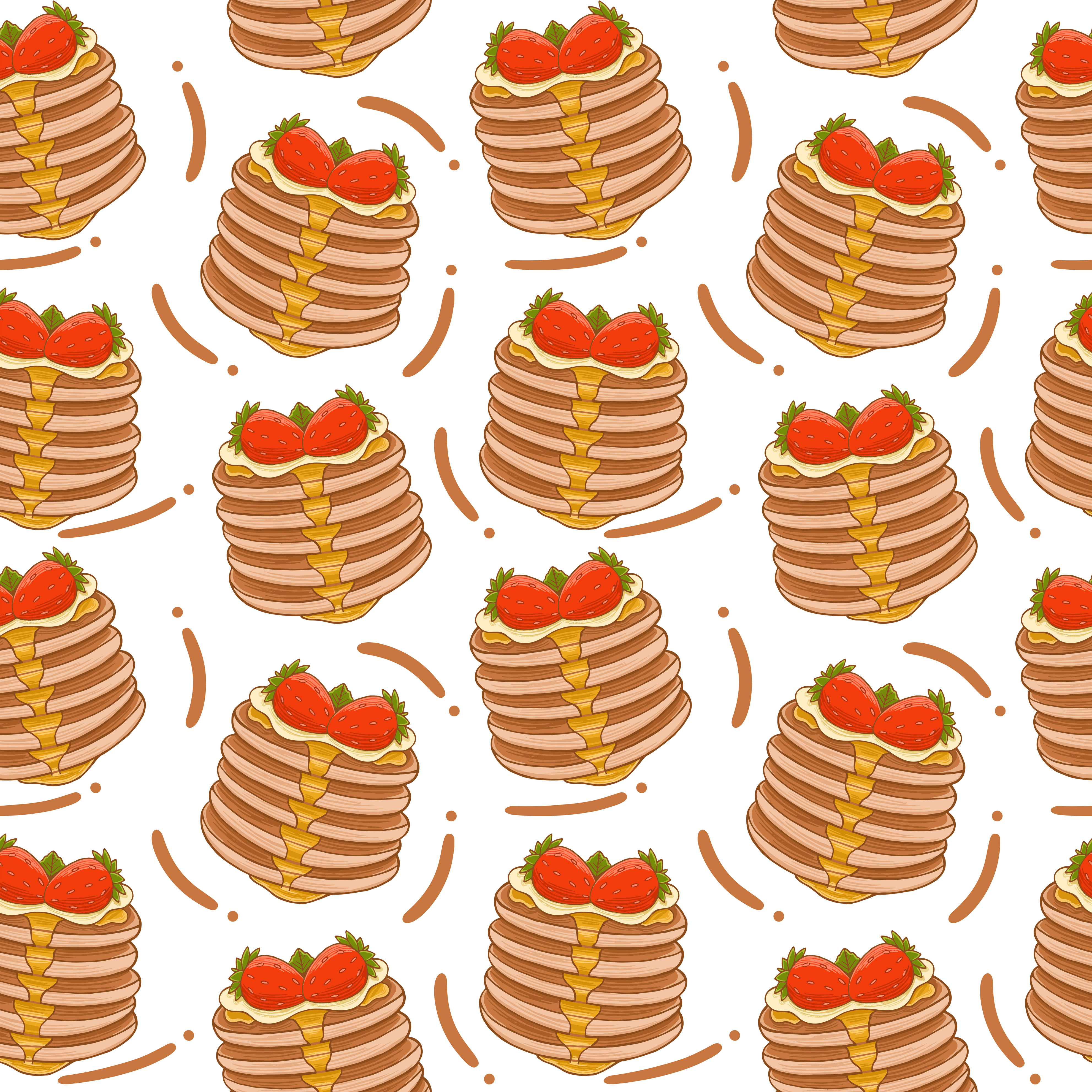 Pancakes Seamless Pattern
